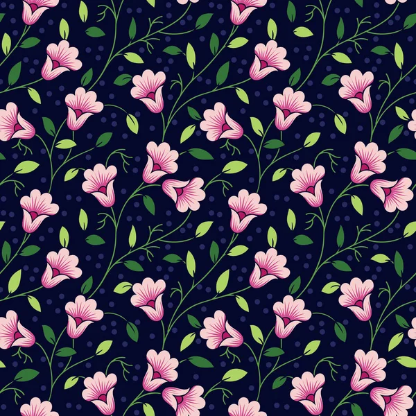 Motif Floral Sans Couture Petit Vecteur — Image vectorielle