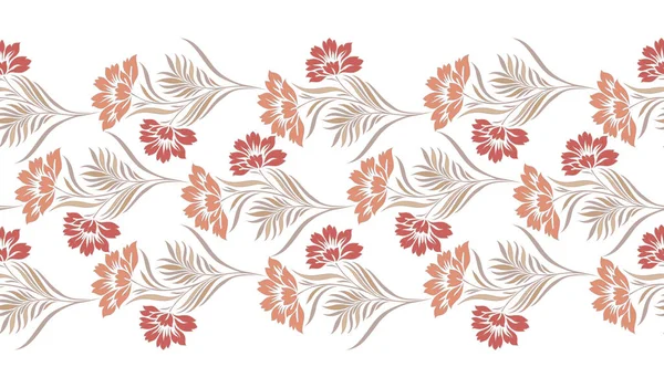 无缝化复古花卉边框设计 — 图库矢量图片