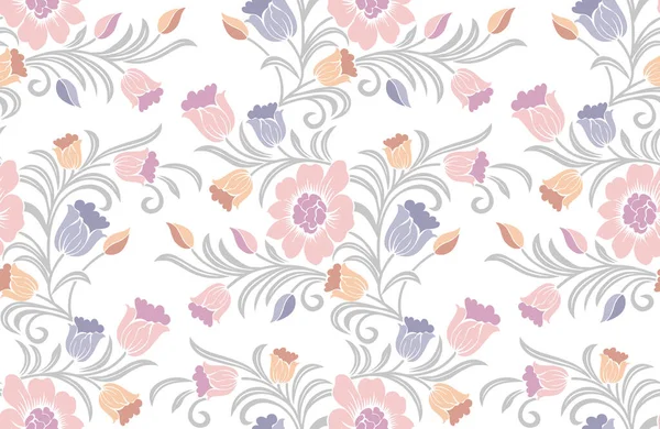 Vecteur Sans Couture Motif Fleur Rose — Image vectorielle