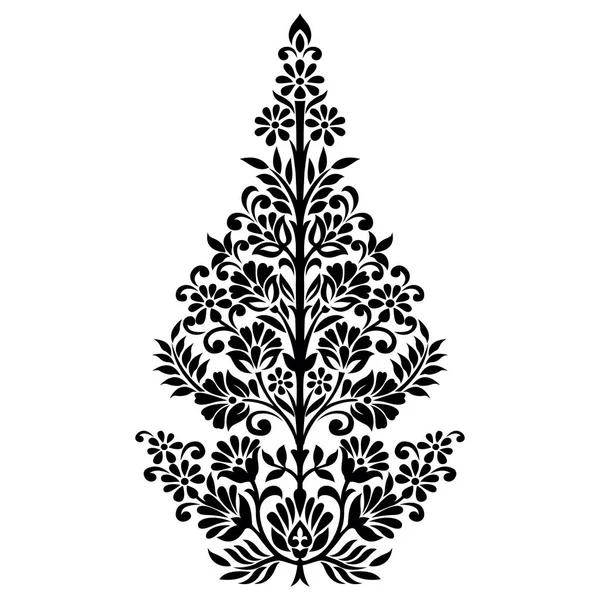 Vektor Schwarz Weißes Ornamentmotiv — Stockvektor