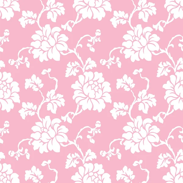 Modèle Fleur Rose Vecteur Sans Couture — Image vectorielle