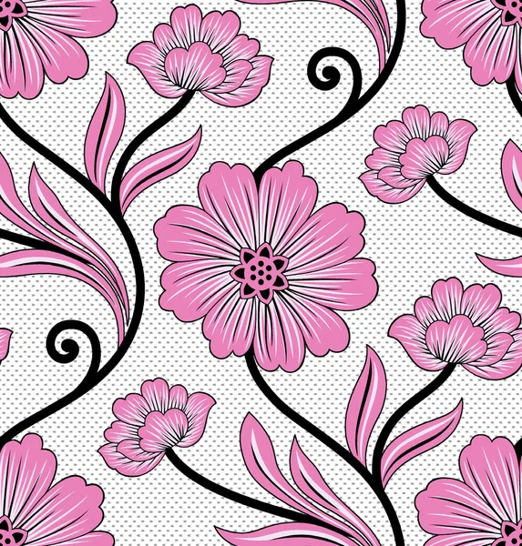 Seamless Pink Textile Floral Pattern — Stock Photo, Image