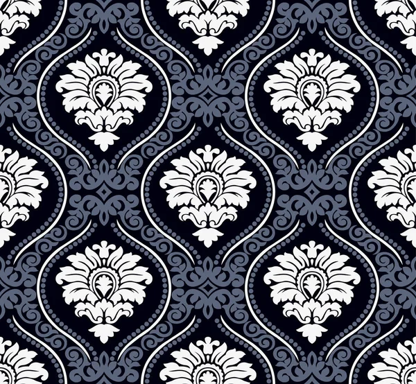 Seamless Vintage Damask Wallpaper Pattern — Stock Vector