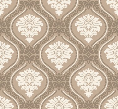 Kusursuz antika kumaş duvar kağıdı deseni