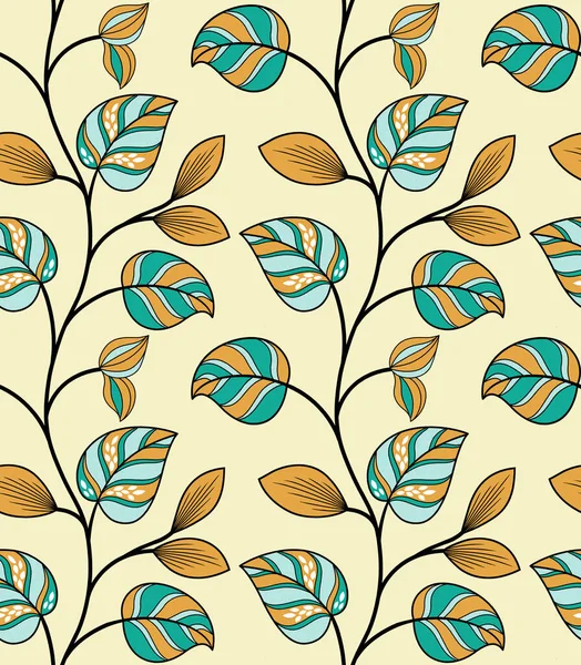 Seamless fancy leaves wallpaper pattern