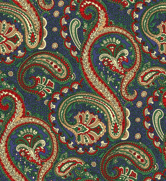 Seamless Asian silky paisley pattern