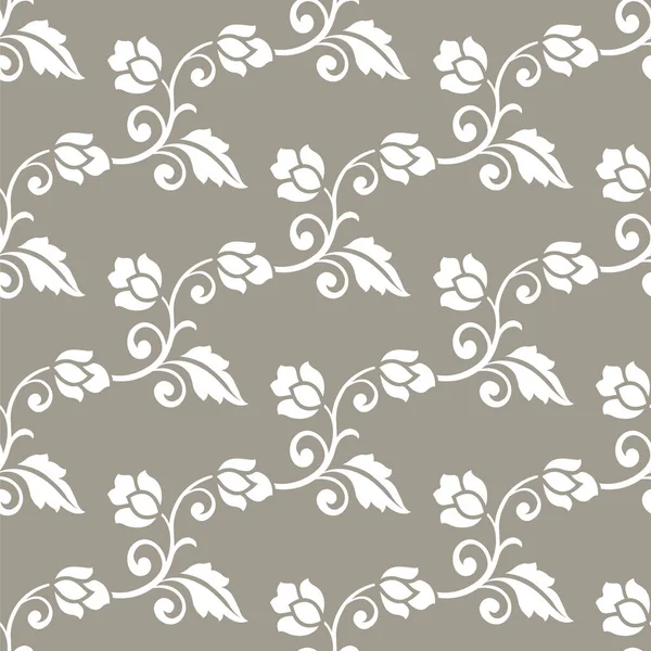 Motif Floral Ornemental Vectoriel Sans Couture — Image vectorielle