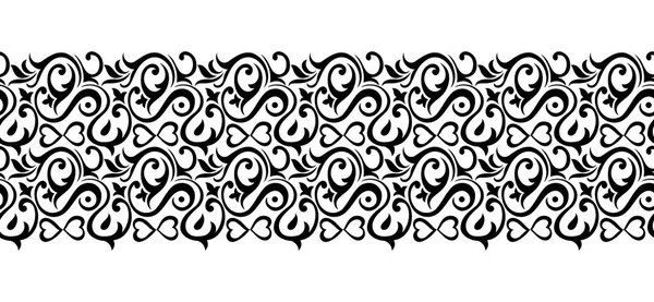 Безшовний Чорно Білий Абстрактний Дизайн Рамки — стоковий вектор