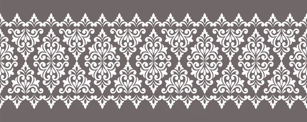 Seamless Vector Ornamental Floral Border Design — Stock Vector
