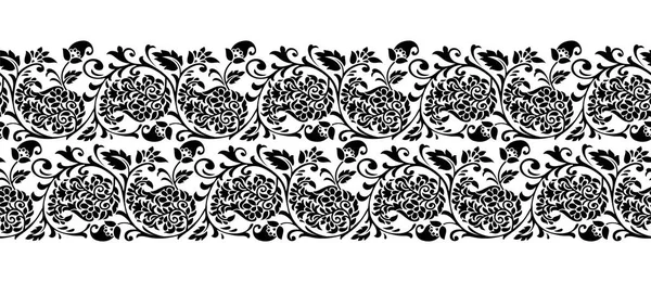 Naadloze Vector Paisley Border Ontwerp — Stockvector