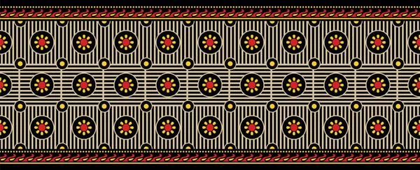 Nahtlose Vektorgeometrische Grenzgestaltung — Stockvektor