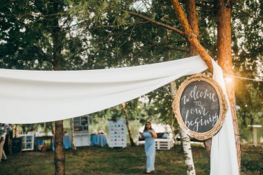 güzel düğün günü dekorasyon çerçeve, metin ile