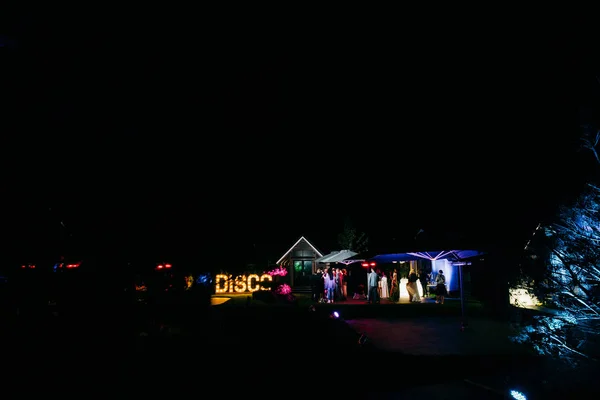 Disco Bar Night People Outdoors — Stock Photo, Image