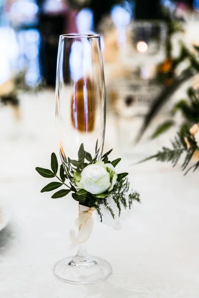 Bela Decoração Dia Casamento Close — Fotografia de Stock