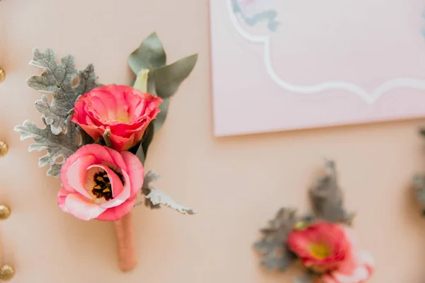 Krásný Svatební Den Dekorace Květinami — Stock fotografie
