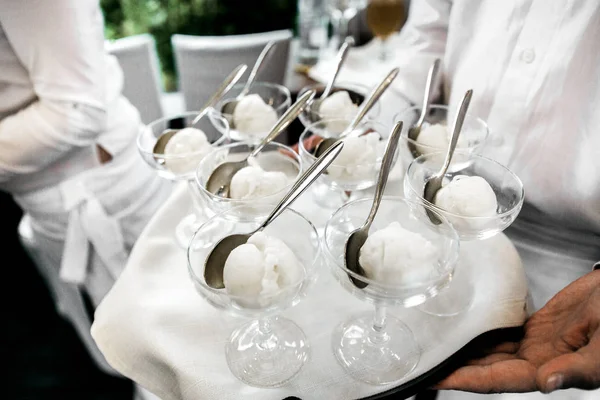 Delicioso Helado Recepción Boda Mesa —  Fotos de Stock