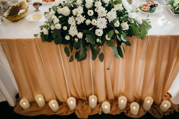 Bela Decoração Mesa Dia Casamento Decoração — Fotografia de Stock