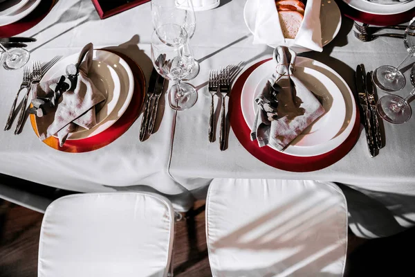 Beautiful Wedding Day Table Set — Stock Photo, Image