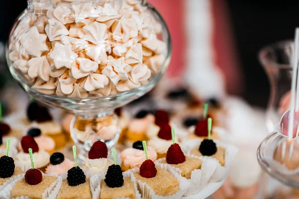 Esküvő Különböző Édességek Cukorkát — Stock Fotó