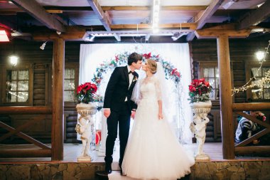 mutlu genç güzel çifte düğün töreni