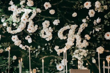 güzel dekorasyon düğün çiçekleri ile için 