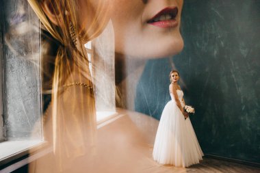 Genç güzel gelin kapalı