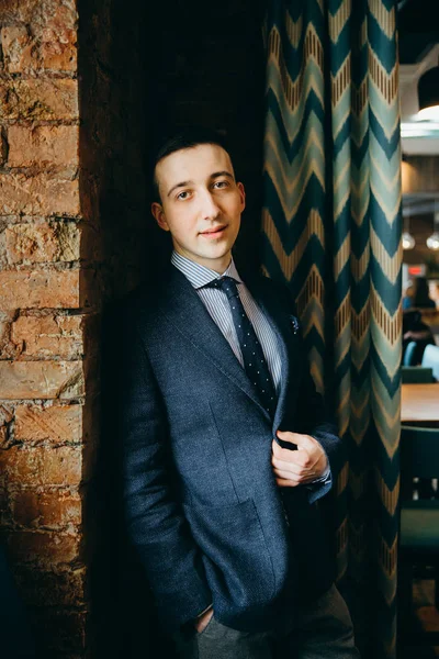 Young Handsome Happy Man Posing — Stock Photo, Image