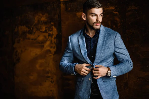 Young Handsome Man Posing Indoors — Stock Photo, Image