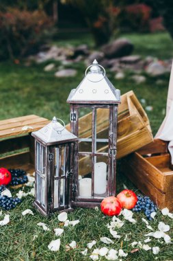 güzel düğün günü dekorasyon meyve ile