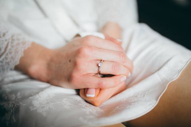 genç güzel gelinin el