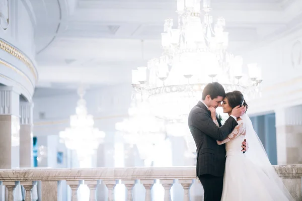 Happy Young Beautiful Couple Newlyweds Embracing — Stock Photo, Image