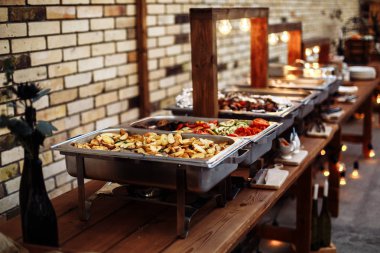 düğün resepsiyonunda gıda yakın çekim