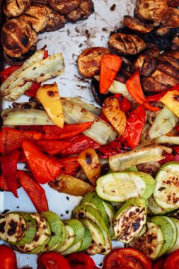 düğün resepsiyonunda lezzetli sebze yakın çekim