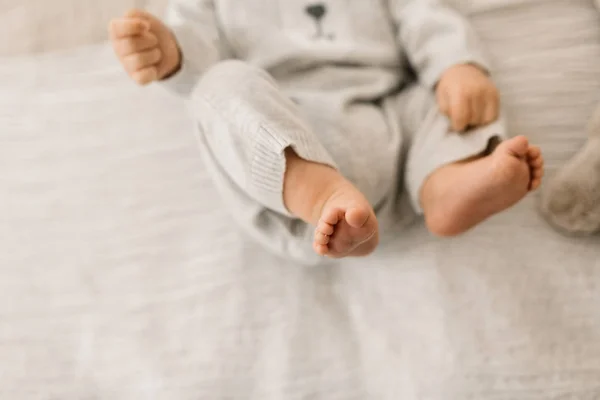 Schattige Kleine Pasgeboren Babyjongen — Stockfoto