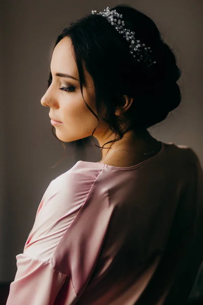 Delicate Pengantin Cantik Pagi Hari — Stok Foto