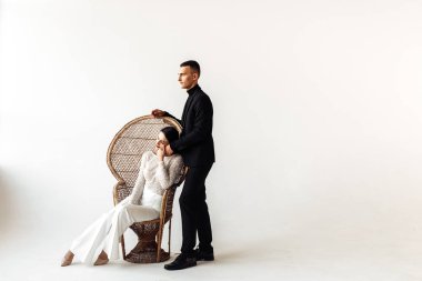 Studio poz harika genç çift