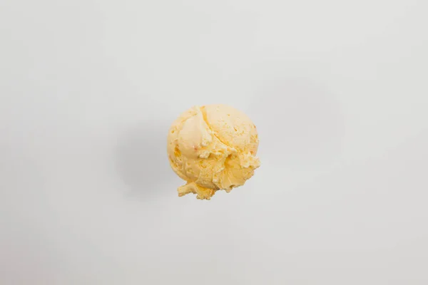 Вкусное Мороженое Белом Фоне Закрыть — стоковое фото