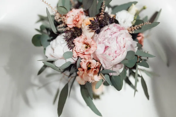 Wedding Bright Beautiful Bouquet Close — Stock Photo, Image