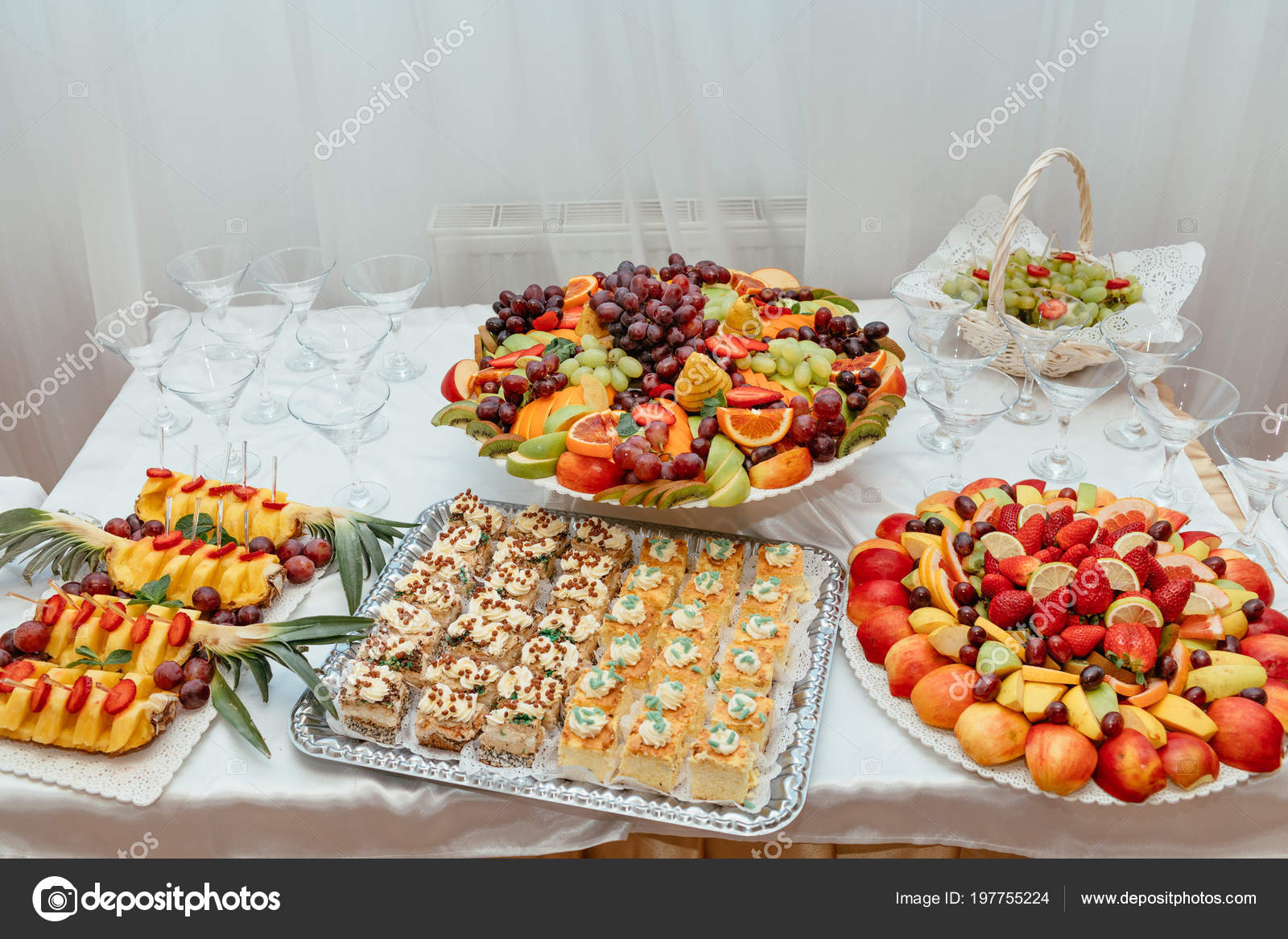 Delicious Wedding Reception Candy Bar Dessert Table Full Cakes