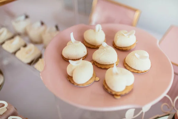 Délicieuse Réception Mariage Barre Bonbons Table Dessert — Photo