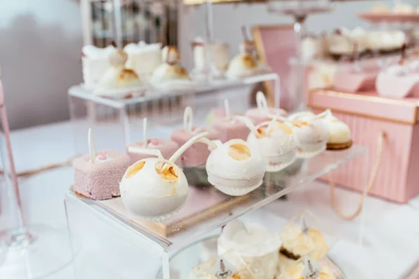 Snoepreep Tafel Met Snoepjes Snoepjes Dessert — Stockfoto
