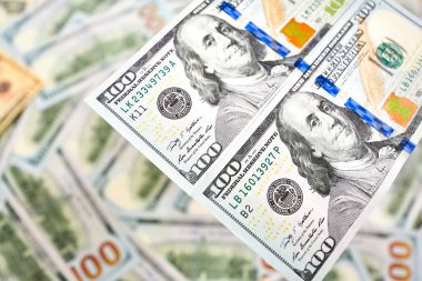 100 dolar faturaları arka plan. Para Amerikan yüz dolar faturaları.