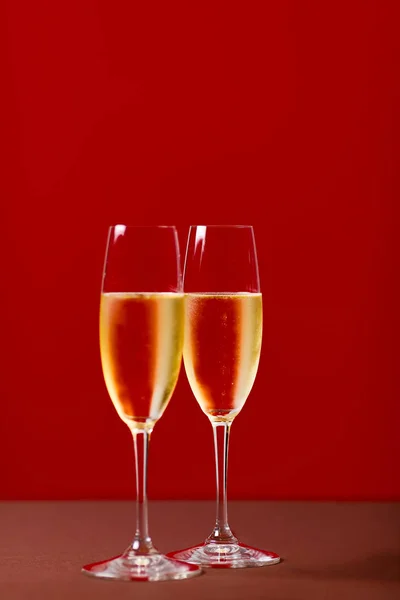 Parti Tatil Kutlama Kavramı Bardak Lezzetli Şampanya Stok Resim
