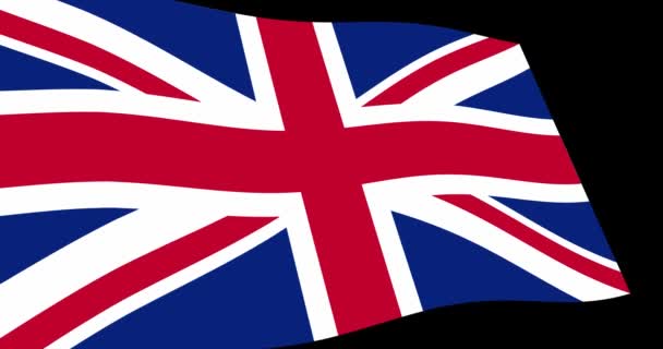 Animation Footage United Kingdom Great Britain British Flag Slow Waving — Stock Video