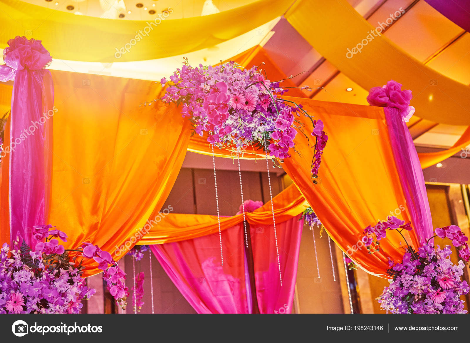 Mehndi Stage At Home Colorful Stage Decoration Bright Shade