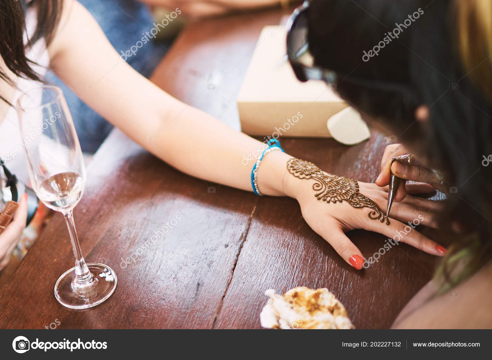 Indian Henna Tattoo Artist Painting Artwork Women Foot Indian