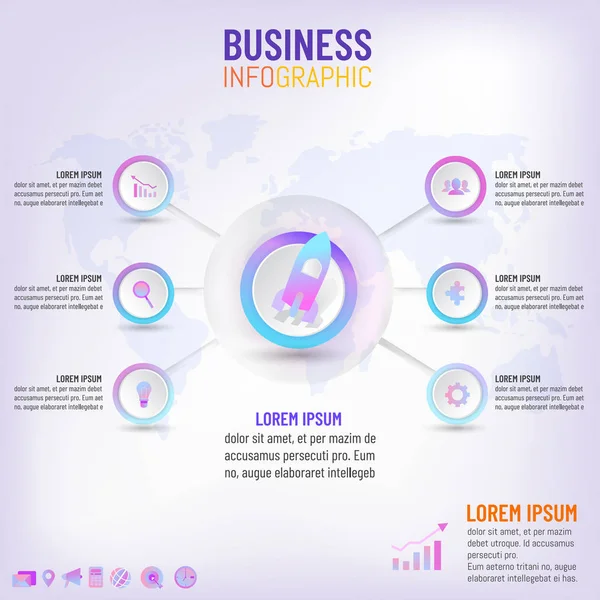 Vektor Illustration Für Geschäftliche Kreative Konzept Infografik Mit Optionen Schritten — Stockvektor