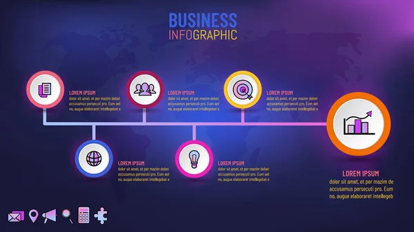 Vektorillustration För Business Infographic Mallen Layoutdesign För Presentation Business Hyvling — Stock vektor