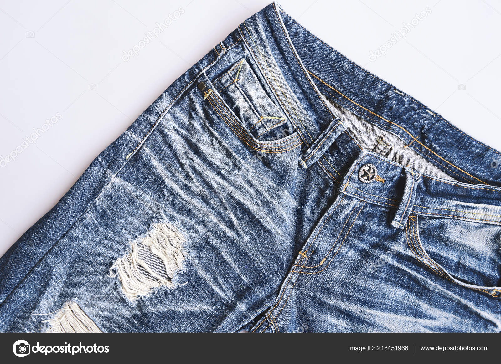 ripped front jeans