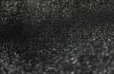 Seçici odak ile soyut siyah glitter vintage ışıklar arka planı, bokeh yak²n eğimli